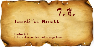Tasnádi Ninett névjegykártya